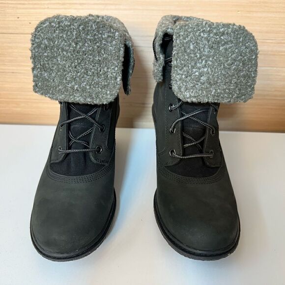 NEW Timberland Earthkeepers Amston Roll Top Women's Boots Black - 8 - Picture 3 of 11